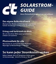 Icon image c't Solarstrom-Guide 2023: Kleine Photovoltaik-Anlagen planen und aufbauen