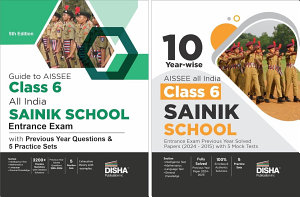 Icon image Combo (set of 2 Books) Study Package for AISSEE Class 6 All India SAINIK School Entrance Exam - Guide + Previous Year Solved Papers + Practice Sets - 4th Edition Disha Experts