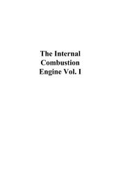 Icon image The Internal Combustion Engine Volume I