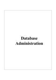 Icon image Database Administration