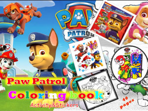 Icon image Nick jr Coloring book and Activity&Stickers: Nickr Jr Paw Patrol Coloring book