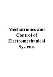 Icon image Mechatronics and Control of Electromechanical Systems