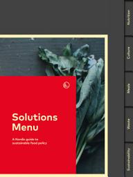 Icon image Solutions Menu - A Nordic guide to sustainable food policy