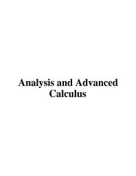 Icon image Analysis and Advanced Calculus