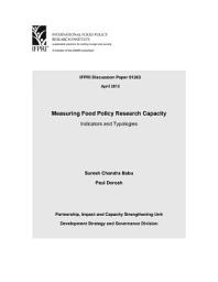 Icon image Measuring Food Policy Research Capacity: Indicators and Typologies