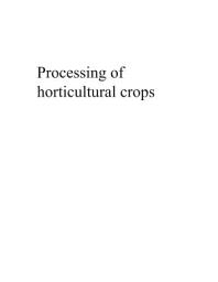 Icon image Processing of horticulture crops