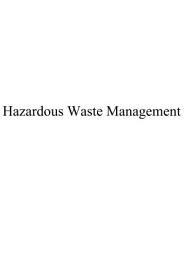 Icon image Hazardous Waste Management