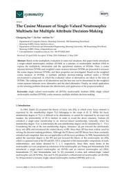 Icon image The Cosine Measure of Single-Valued Neutrosophic Multisets for Multiple Attribute Decision-Making