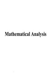 Icon image Mathematical Analysis