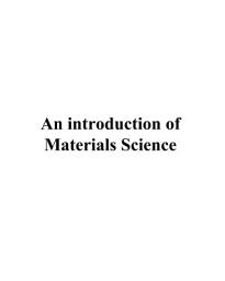 Icon image An introduction of Materials Science