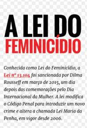 Icon image A Lei do Feminicídio