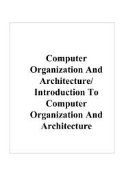 Icon image Computer Organization and Architecture / Introduction to Computer Organization and Architecture