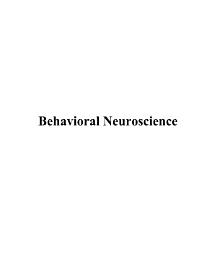 Icon image Behavioral Neuroscience