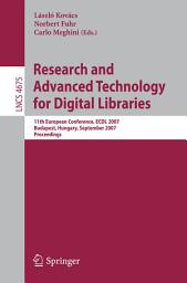 Icon image Research and Advanced Technology for Digital Libraries: 11th European Conference, ECDL 2007, Budapest, Hungary, September 16-21, 2007, Proceedings