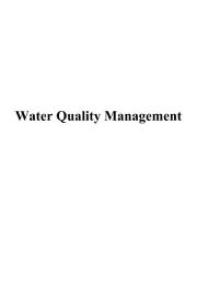 Icon image Water Quality Management