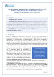 Icon image Early detection and management of neurological serious adverse events in relation to the administration of anthelminthic medicines to people with asymptomatic neurocysticercosis