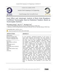 Icon image Scale Effect and Anisotropic Analysis of Rock Joint Roughness Coefficient Neutrosophic Interval Statistical Numbers Based on Neutrosophic Statistics