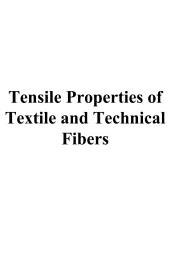 Icon image Tensile Properties of Textile and Technical Fibres