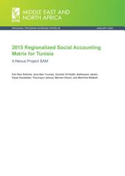 Icon image 2015 regionalized social accounting matrix for Tunisia: A nexus project SAM