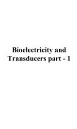 Icon image Bioelectricity and Transducers part - 1