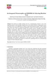 Icon image An Integrated Neutrosophic and MOORA for Selecting Machine Tool