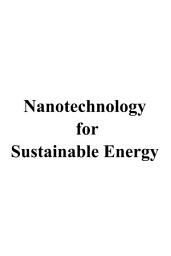 Icon image Nanotechnology for Sustainable Energy