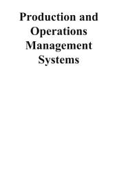 Icon image Production and Operations Management Systems