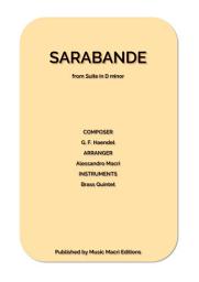 Icon image Sarabande from Suite in D minor by G. F. Haendel: for Brass Quintet