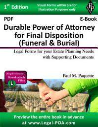 Icon image PDF - Durable Power of Attorney for Final Disposition: Legal Forms for your Estate Planning Needs with Supporting Documents