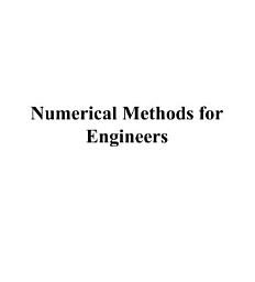 Icon image Numerical Methods for Engineers