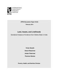 Icon image Land, Assets, and Livelihoods: Gendered Analysis of Evidence from Odisha State in India