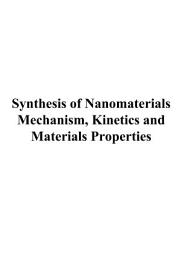 Icon image Synthesis of Nanomaterials Mechanism, Kinetics and Materials Properties