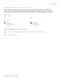 Icon image Scale Effect and Anisotropic Analysis of Rock Joint Roughness Coefficient Neutrosophic Interval Statistical Numbers Based on Neutrosophic Statistics