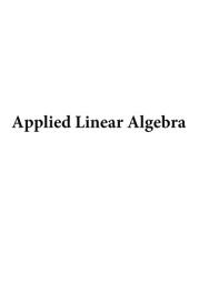 Icon image Applied Linear Algebra