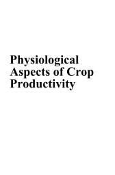 Icon image Physiological Aspects of Crop Productivity