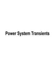 Icon image Power System Transients