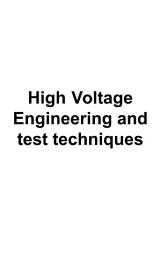 Icon image High Voltage Engineering and test techniques