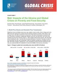 Icon image Mali: Impacts of the Ukraine and Global Crises on Poverty and Food Security