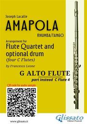 Icon image C Alto Flute (instead C flute 4) part of "Amapola" for Flute Quartet: Tango/Rhumba