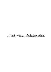 Icon image Plant Water Relationship