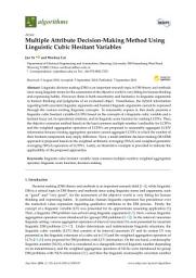 Icon image Multiple Attribute Decision-Making Method Using Linguistic Cubic Hesitant Variables