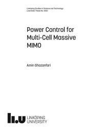 Icon image Power Control for Multi-Cell Massive MIMO