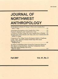 Icon image Journal of Northwest Anthropology: Volume 41 Number 2