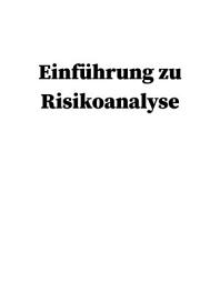 Icon image Einführung zu Risikoanalyse