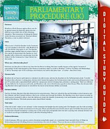 Icon image Parliamentary Procedure (UK) (Speedy Study Guide)