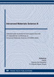 Icon image Advanced Materials Science III