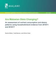 Icon image Are Malawian Diets Changing? An assessment of nutrient consumption and dietary patterns using household-level evidence from 2010/11 and 2016/17