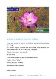 Icon image Guide Book for a Day of Love: A practical guide to creating a 'Day of Love'