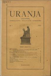 Icon image Urania 1/1922: Uranja 1/1922