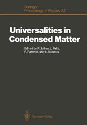 Icon image Universalities in Condensed Matter: Proceedings of the Workshop, Les Houches, France, March 15–25,1988